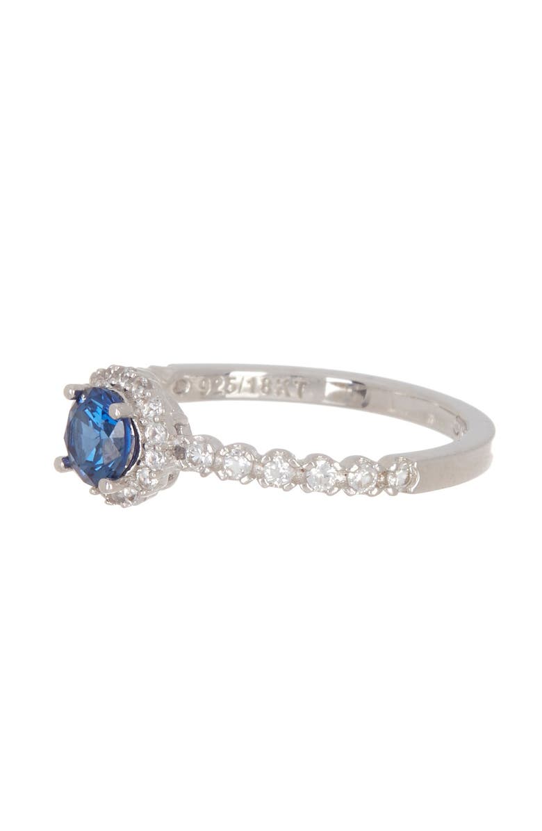 SUZY LEVIAN Sterling Silver Sapphire Halo Ring, Main, color, Blue