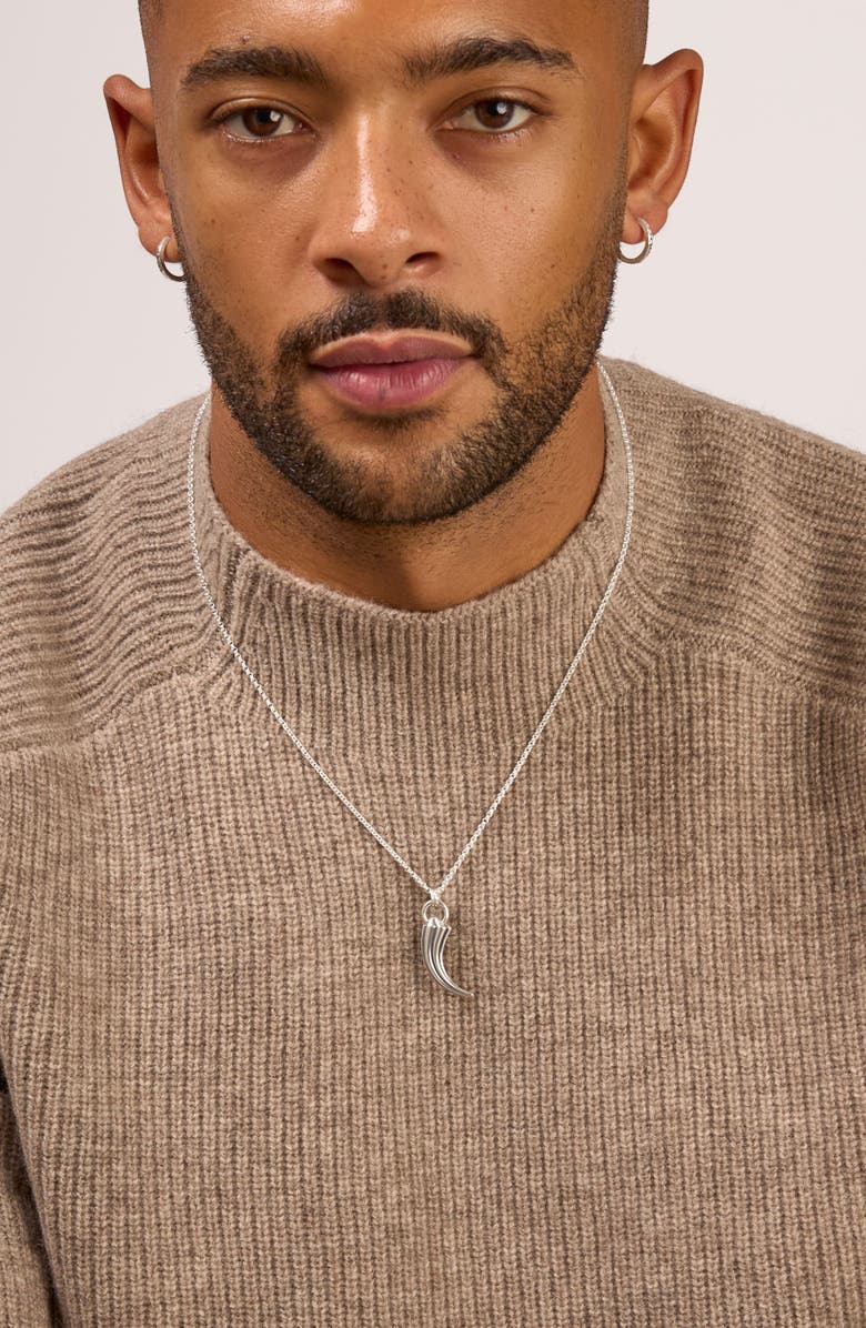 Dower 
Hall Men
s Talisman Tusk Pendant, Alternate, color, Sterling Silver