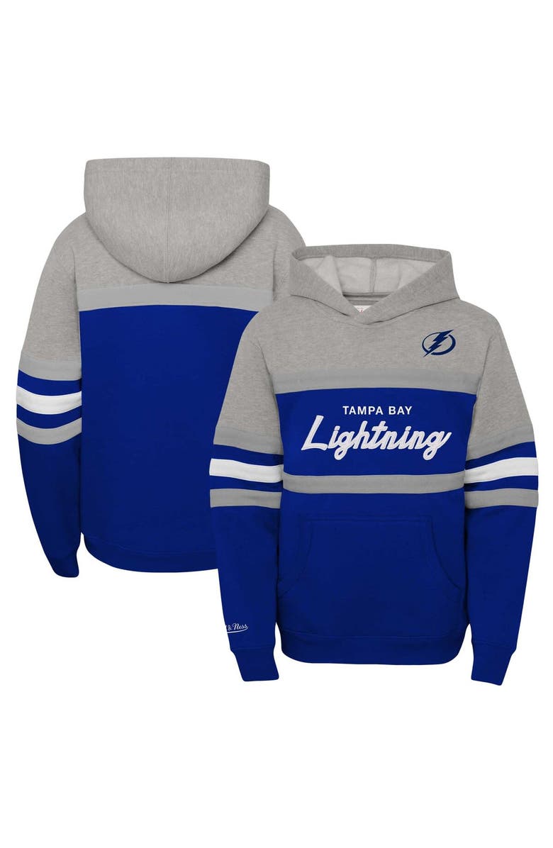 Mitchell & Ness Youth Mitchell & Ness Blue Tampa Bay Lightning Head Coach Pullover Hoodie, Main, color, Blue