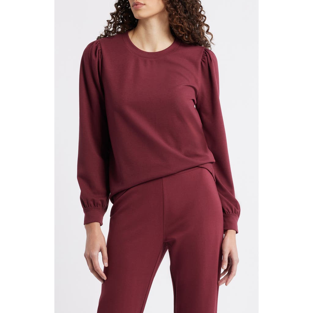 Caslonr Caslon(r) Blouson Sleeve Top In Burgundy