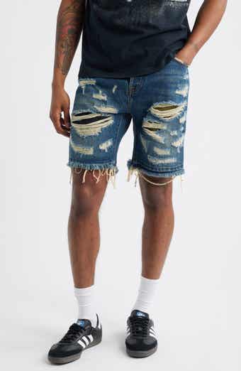 Billionaire Boys Club BB Chronos Distressed Cutoff Denim Shorts