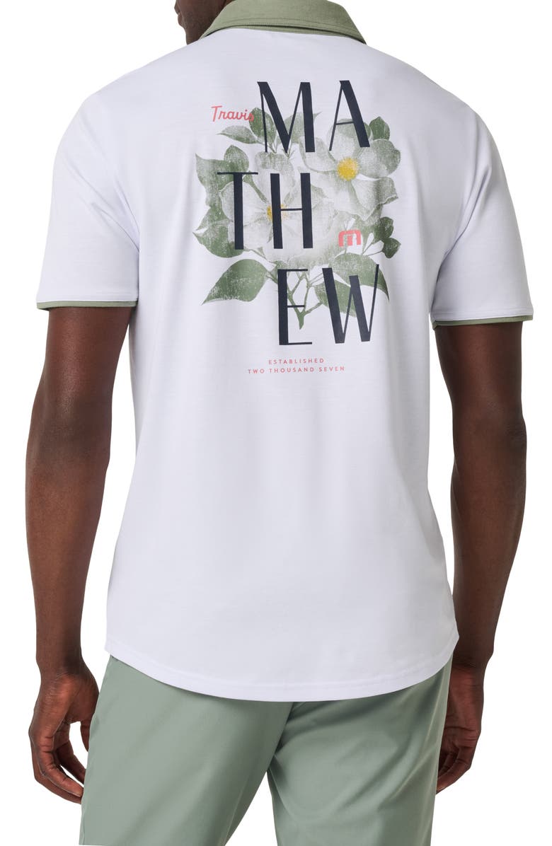 TravisMathew AB Energy Graphic Polo, Alternate, color, White