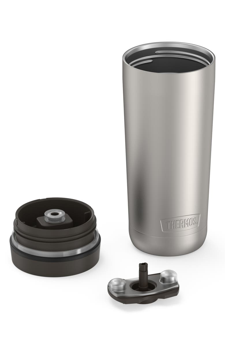 THERMOS Set of 2 Travel Tumblers, Alternate, color, Silver/ Blue