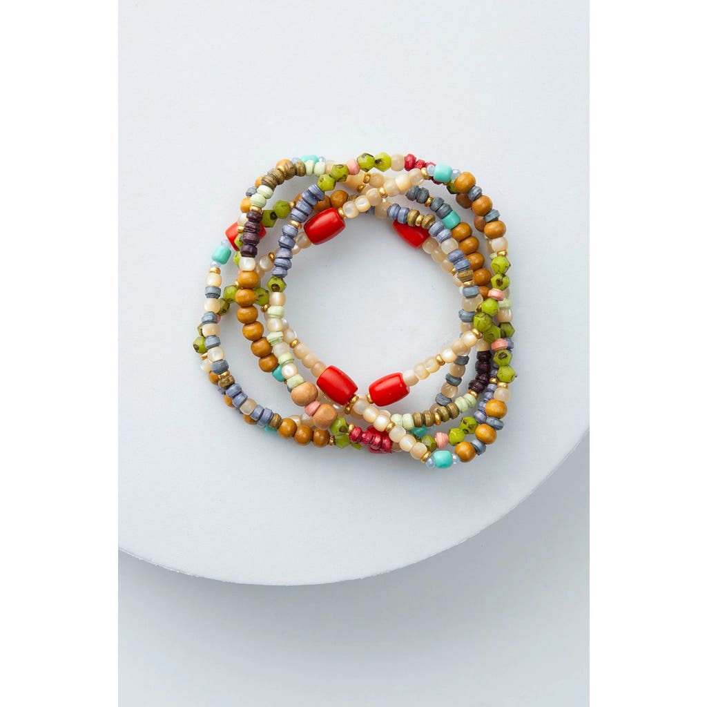 Noonday Jinja Bracelet Stack, Set Of 4 In Multi