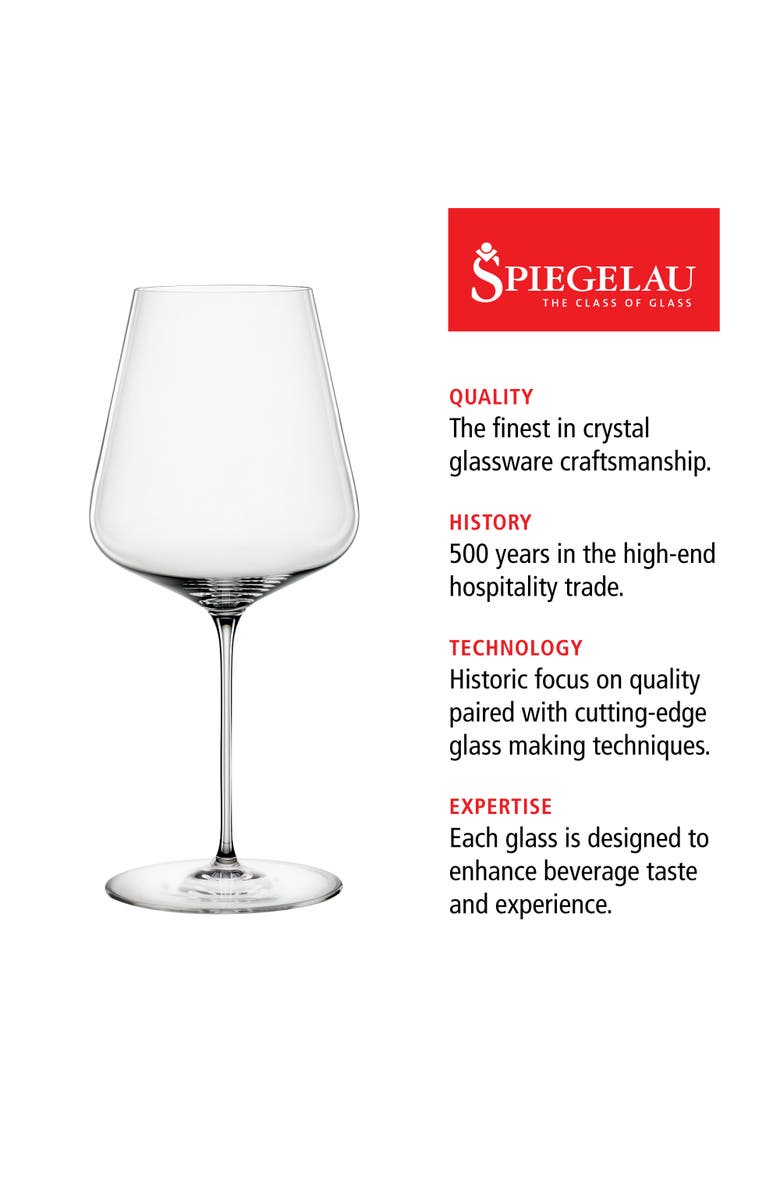 SPIEGELAU Definition Bordeaux Wine Glass Set of 2, Alternate, color, Clear