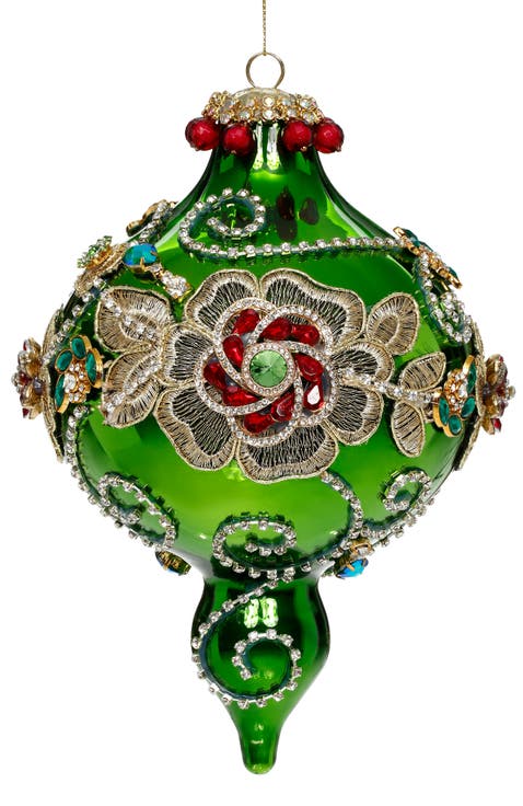 Kings Jewel Extra Fancy Finial Ornament, Green
