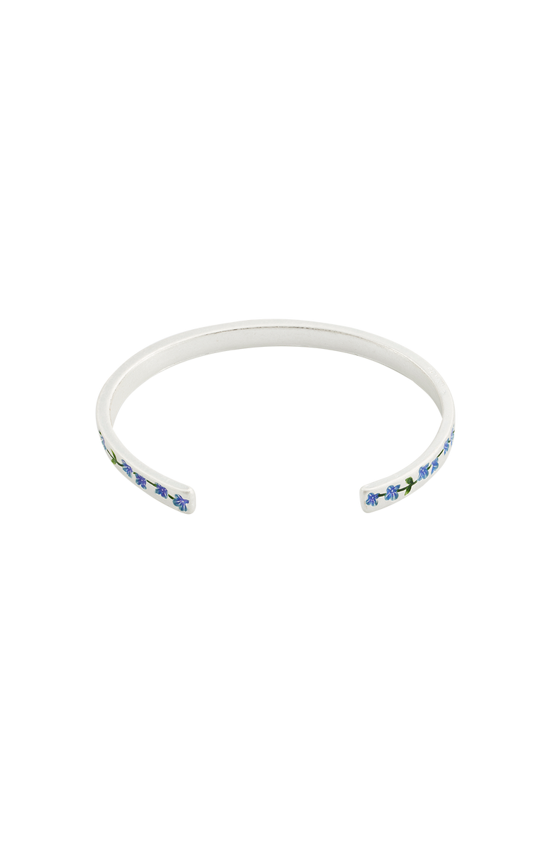 Fable England Forget Me Not Silver Bangle, Alternate, color, Silver