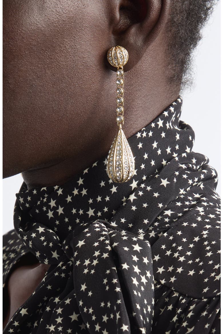 Linear Drop Earrings, Alternate, color, GOLD