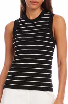 Stripe Rib Sweater Tank