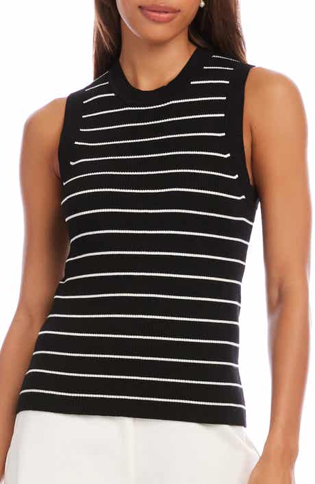 Stripe Rib Sweater Tank