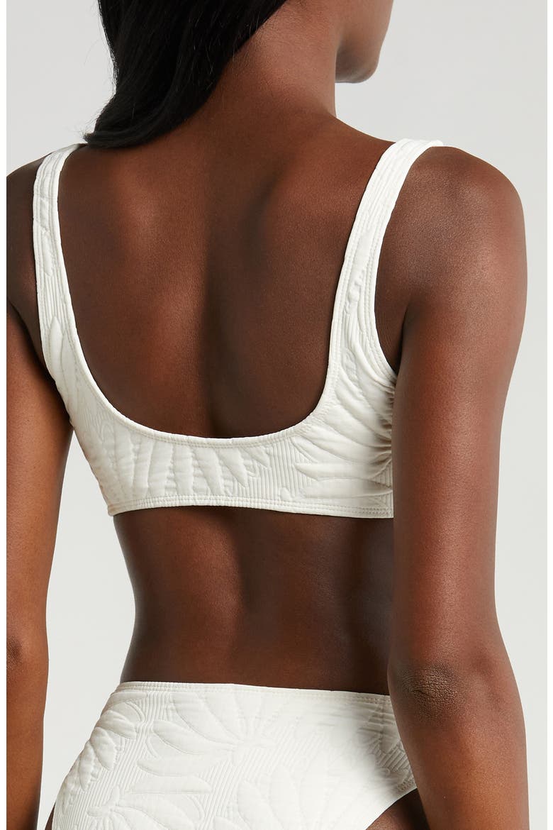 Banana Matelasse Bikini Top, Alternate, color, OFF-WHITE