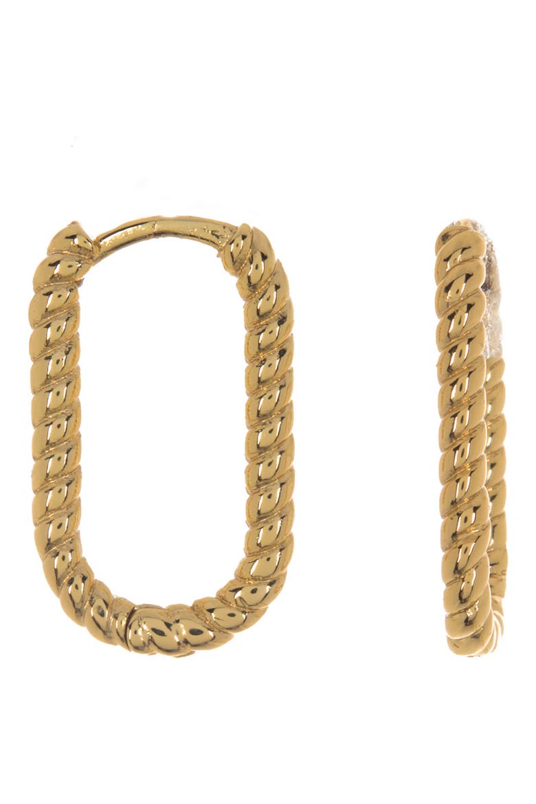 Oval Rope Hoop Earrings, Main, color, GOLD