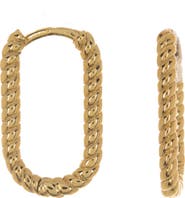 NORDSTROM RACK Oval Rope Hoop Earrings