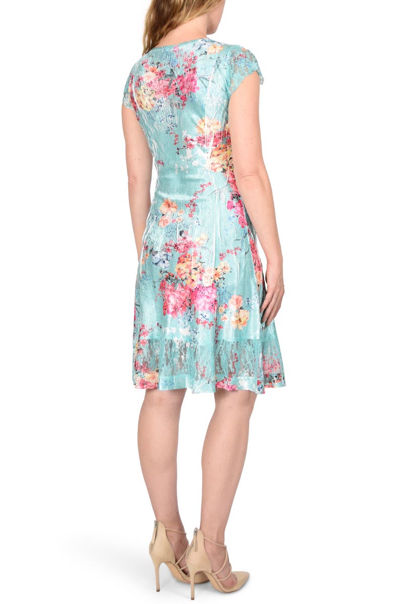 Komarov Floral Crinkle Dress, Alternate, color,