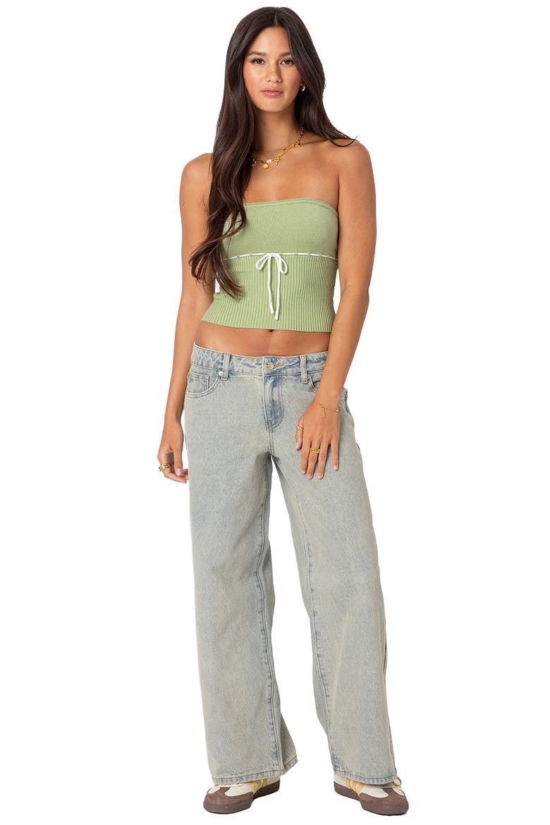 Elsie Crop Rib Tube Top, Alternate, color, SAGE