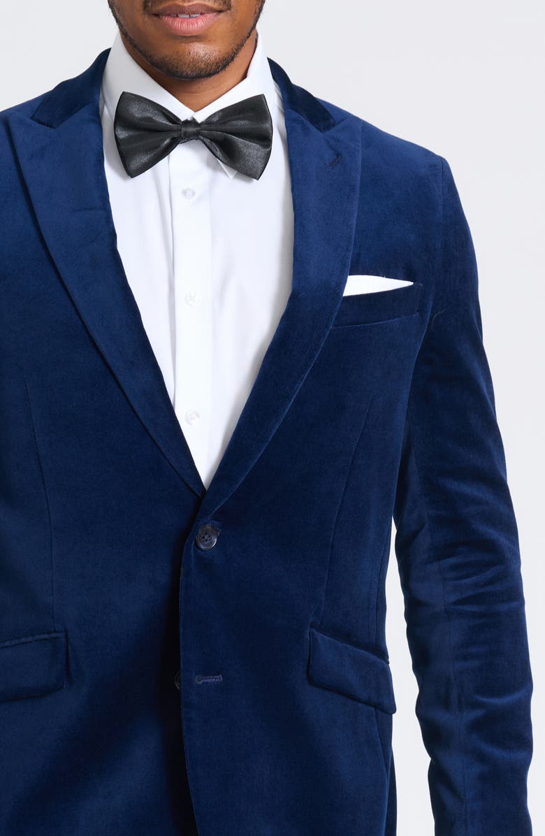 SAVILE ROW CO Velvet Blazer, Alternate, color, Navy