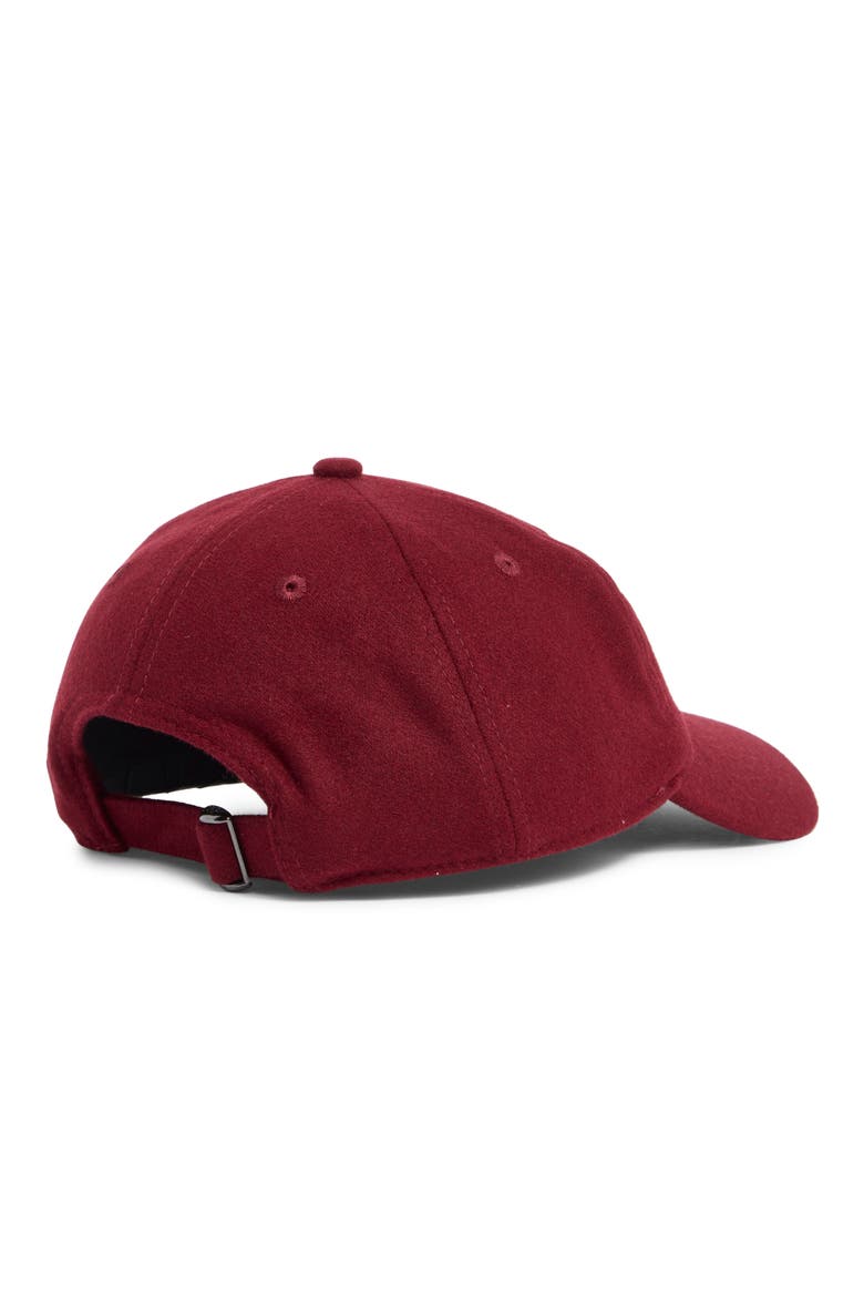 x The Carlyle Embroidered Logo Wool Baseball Cap, Alternate, color, MERLOT