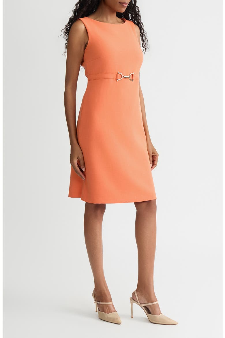 Belted Sheath Dress, Alternate, color, MANDARIN