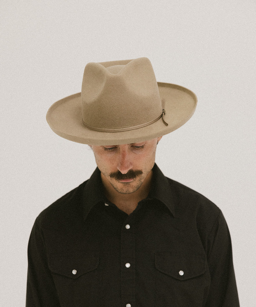 Two Roads Hat Co. Clarksdale Teardrop Crown Fedora In Tan