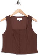 JASON WU Square Neck Button Front Vest