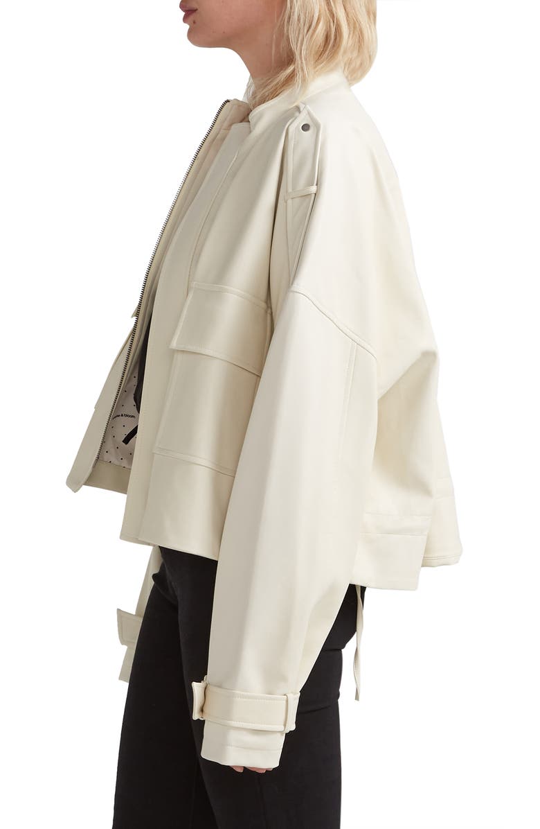 Belle & Bloom Reload Draped Faux Leather Jacket, Alternate, color,