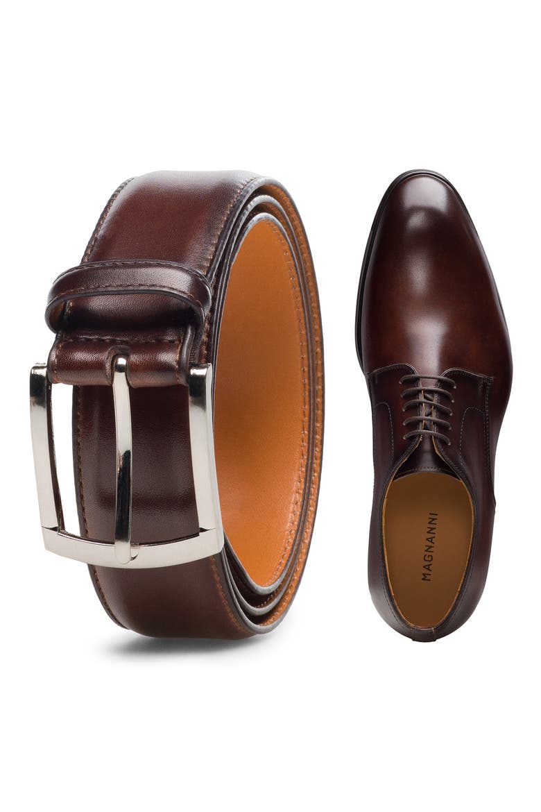 Tanner Leather Belt, Alternate, color, TOBACCO