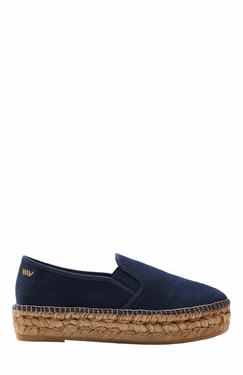 Viscata Castell Canvas Espadrille Platforms In Blue