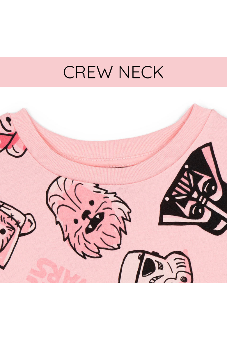 Loungewear Pullover Sweatshirt, Alternate, color, Star Wars Pink