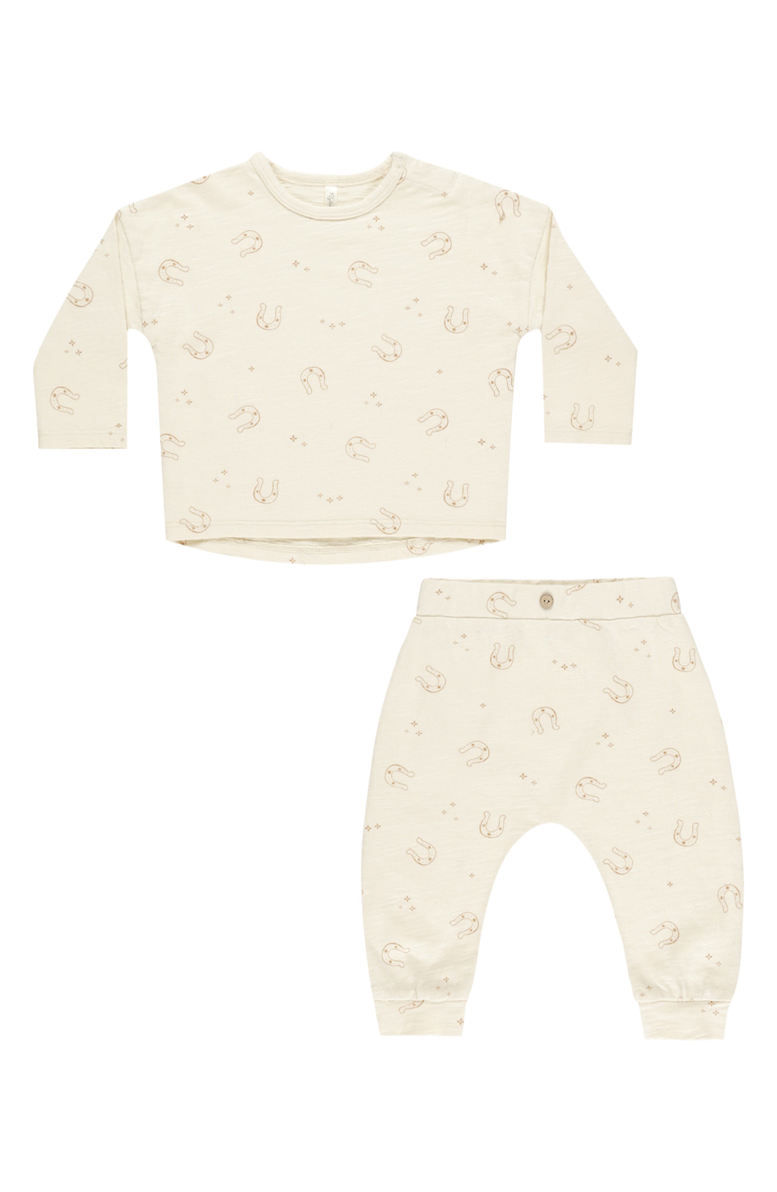 Rylee + Cru Kids' Horseshoe Print T-Shirt & Joggers Set