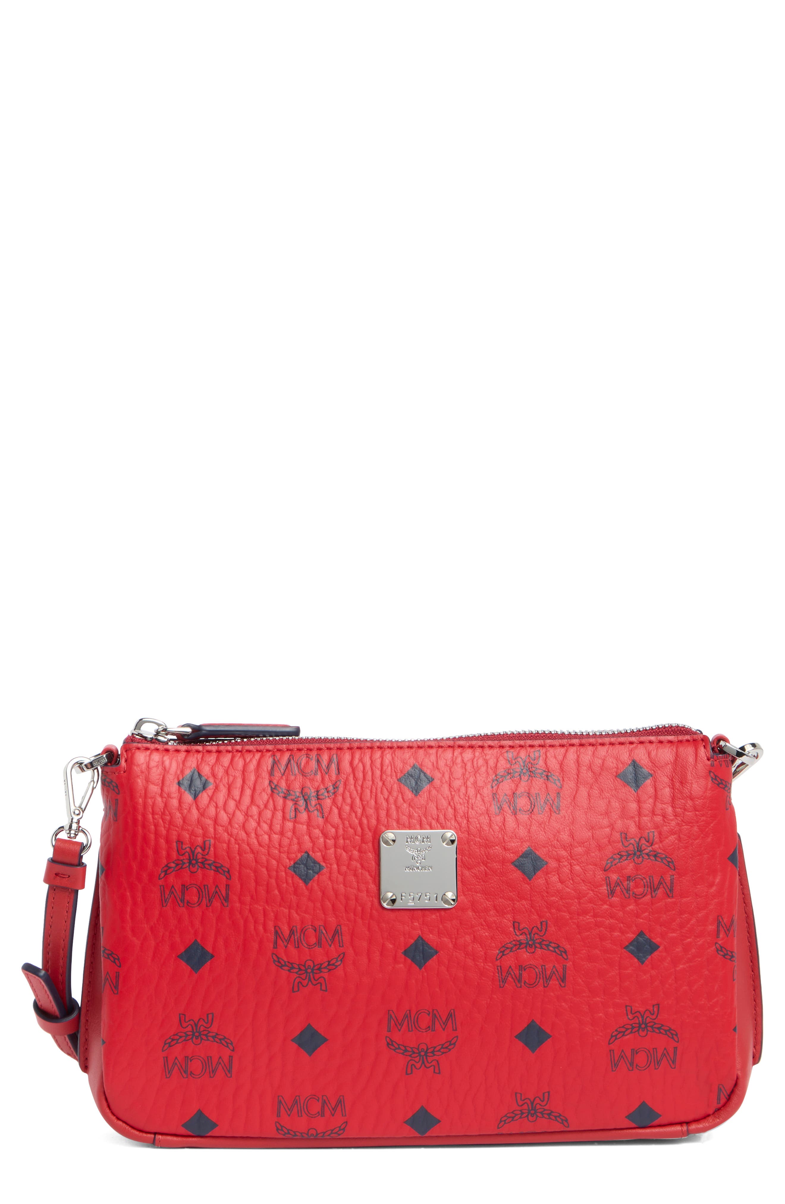 MCM Aren Visetos Shoulder Bag, Main, color, 