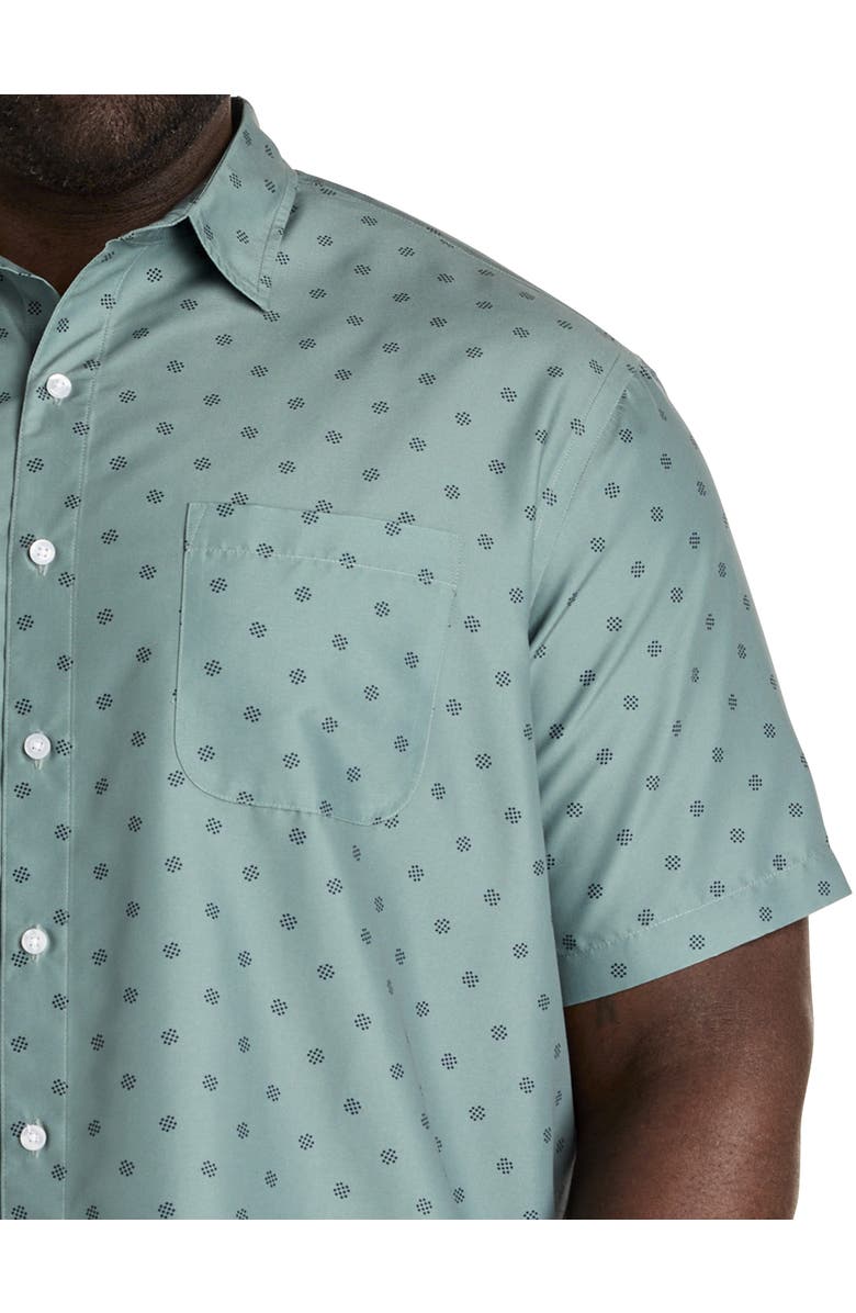 Harbor Bay by DXL Big
Tall Microfiber Dotted Sport Shirt, Alternate, color, Silver Pine