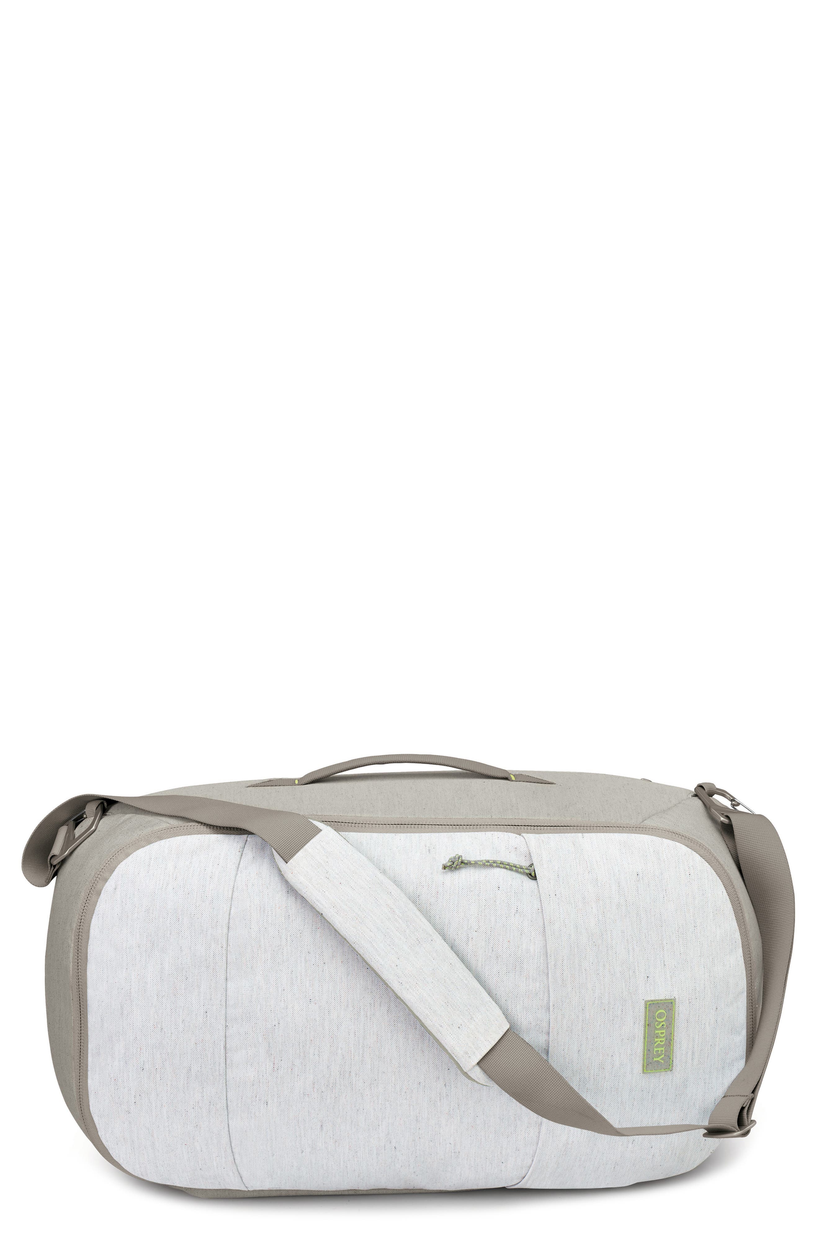 Osprey Arcane Water Repellent Duffle Backpack, Main, color, Pediment Grey Block