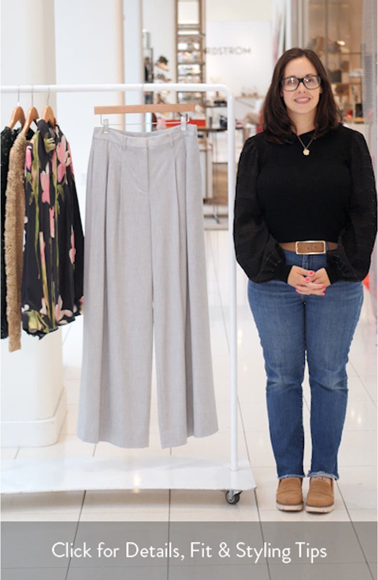 Avery Stretch Wool Wide Leg Pants, sales video thumbnail