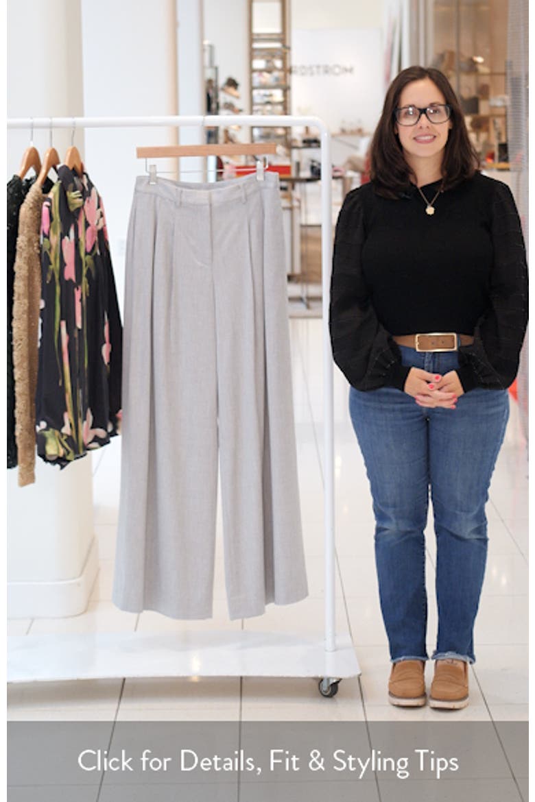 Avery Stretch Wool Wide Leg Pants video