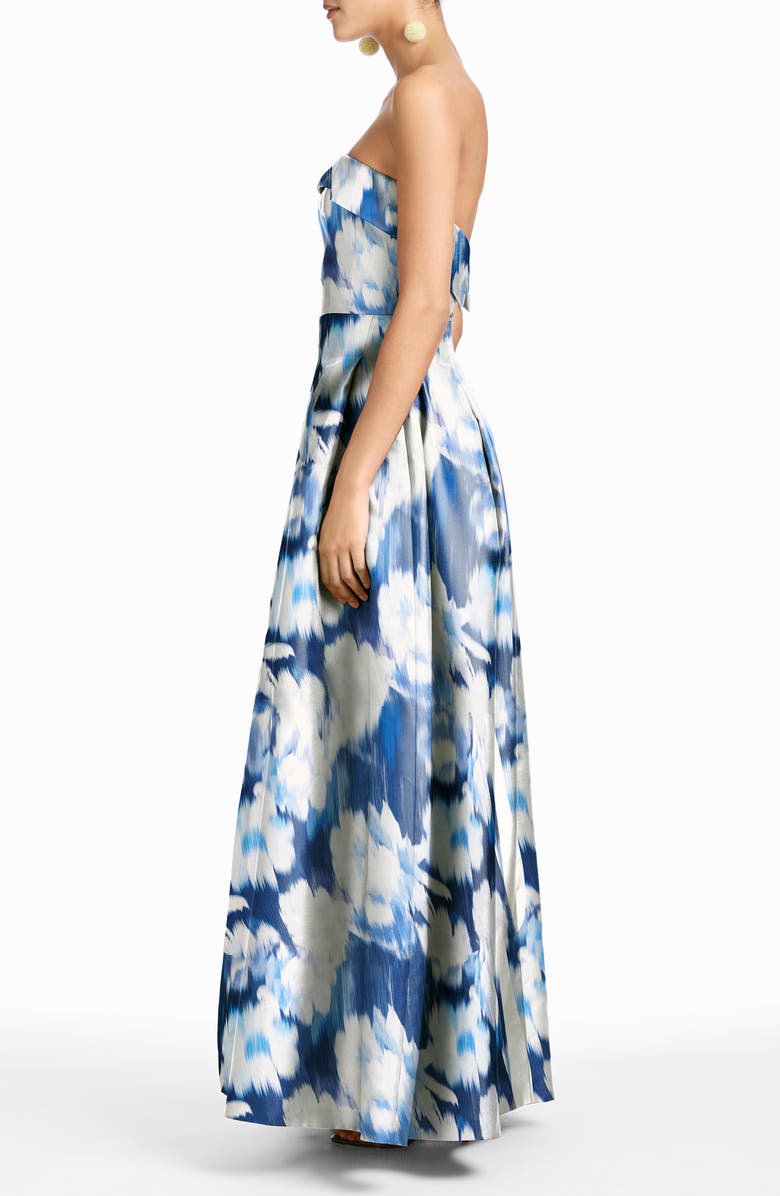 Sachin & Babi Brielle Floral Strapless Gown, Alternate, color,