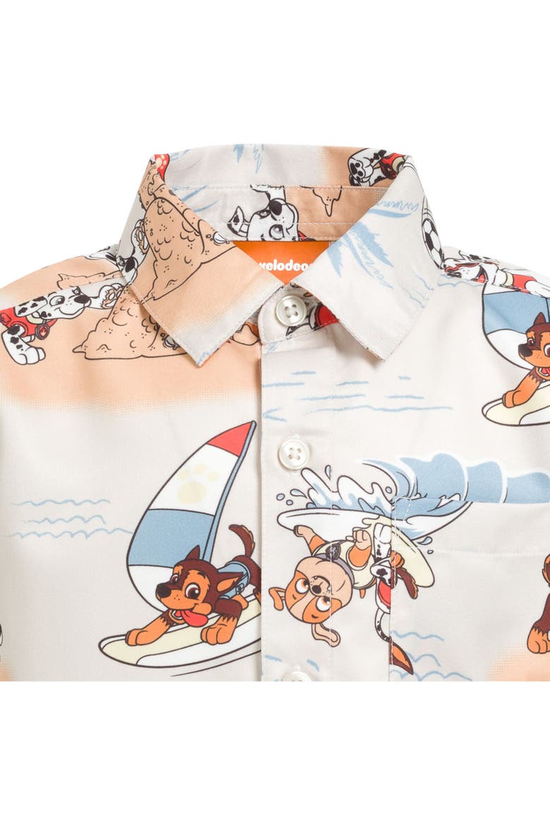 Hawaiian Button-Down Shirt, Alternate, color, Sunset Marshall Zuma