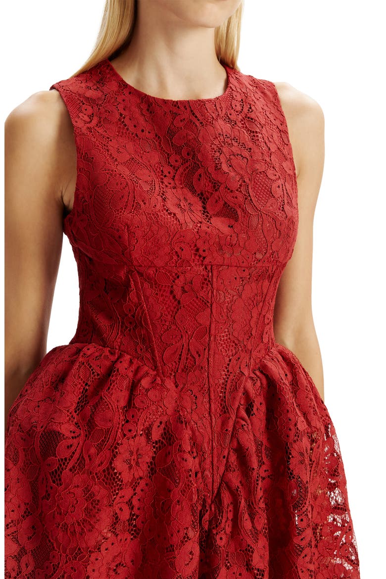 Luisa Lace Minidress, Alternate, color, BURGUNDY