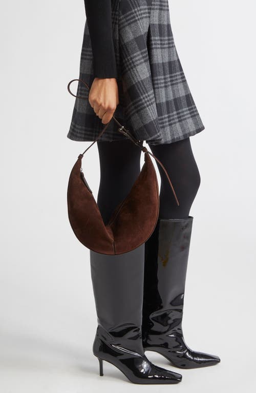 Proenza Schouler Slide Suede Hobo Bag In Brown