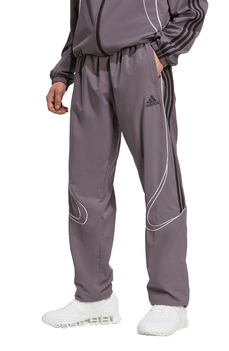 adidas Teamgeist Adicolor Track Pants, Main, color, Grey Strata/ Black