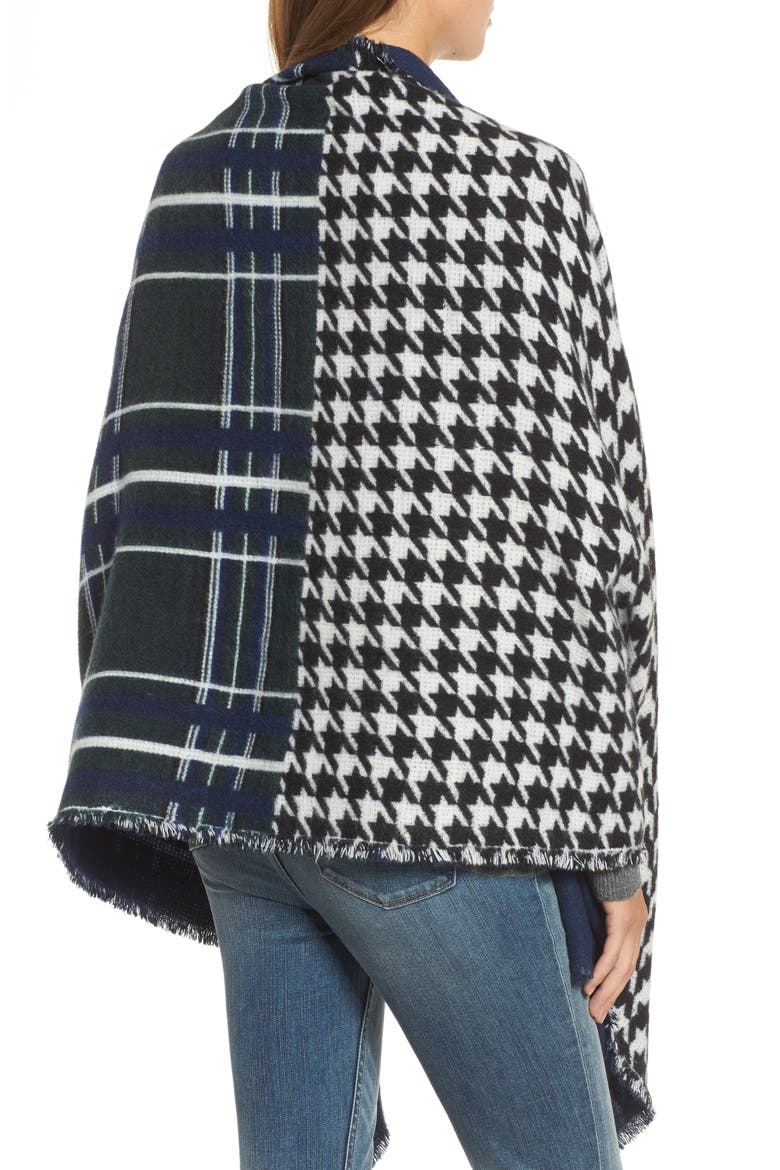 Remix Brushed Plaid Wrap, Alternate, color, GREEN COMBO