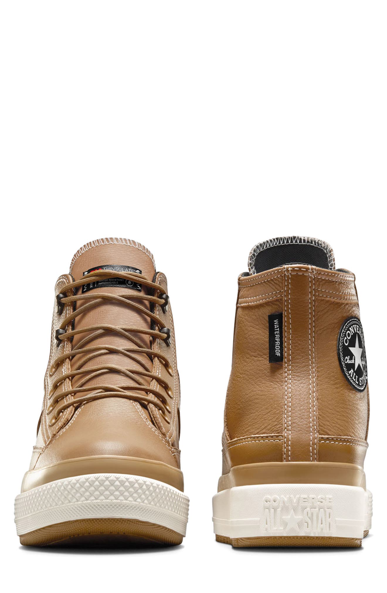 Converse Chuck Taylor All Star Equip Waterproof Leather High Top Sneaker, Alternate, color, Toadstool Tan