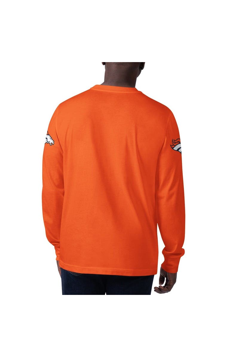 STARTER Men's Starter Orange Denver Broncos Clutch Hit Long Sleeve T-Shirt, Alternate, color, 