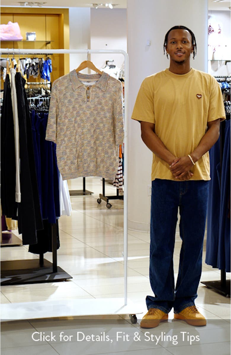 Cable Lace Open Knit Polo Sweater, sales video thumbnail