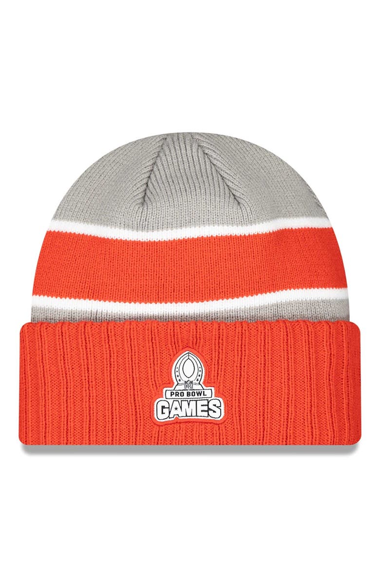 New Era Men's New Era Gray New York Jets 2024 NFL Pro Bowl Cuffed Knit Hat, Alternate, color,