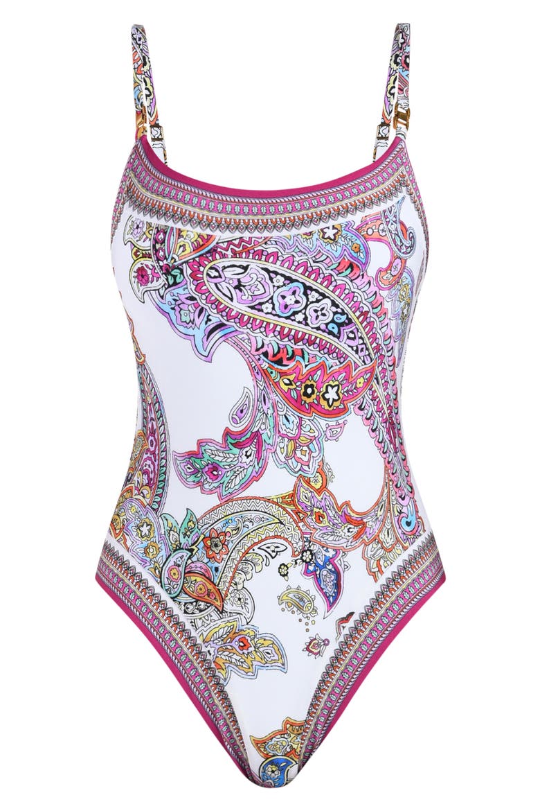 Remi Bright Paisley One-Piece Swimsuit, Alternate, color, WHITE MULTI