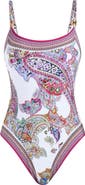 L
AGENCE Remi Bright Paisley One-Piece Swimsuit