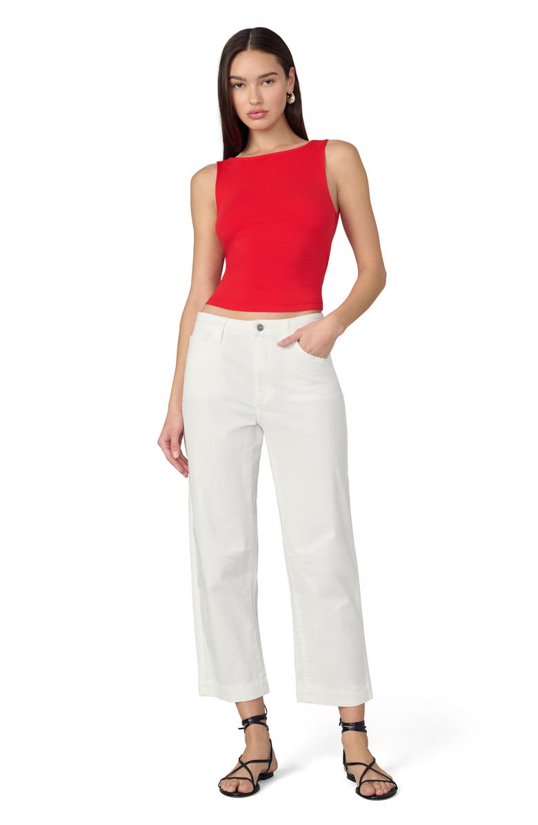 Joe's Jeans The Wilder High Waist Crop Relaxed Barrel Jeans, Alternate, color, White