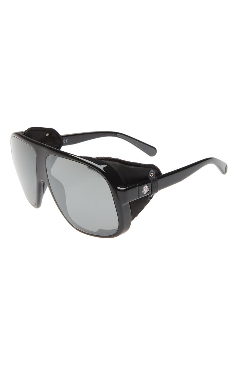 Moncler Lunettes Diffractor 66mm Mirrored Sunglasses, Alternate, color, 