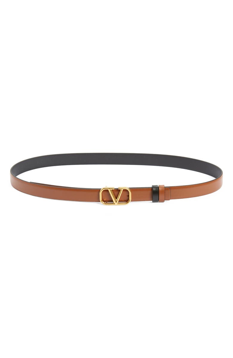 Valentino Garavani VLOGO Buckle Reversible Leather Belt, Main, color, 