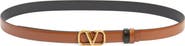 Valentino Garavani VLOGO Buckle Reversible Leather Belt